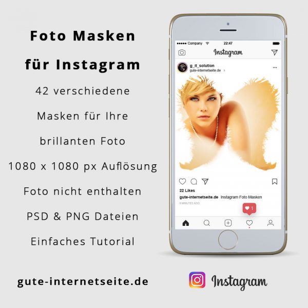 Instagram Vorlagen - Foto Masken fuer Bilder